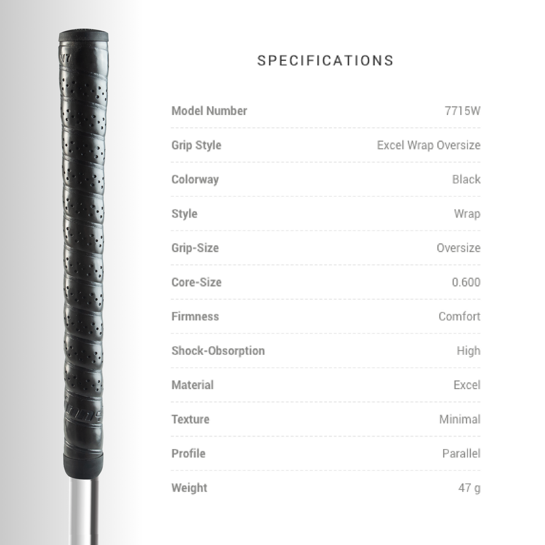 Winn Grips - Excel Wrap Oversize Golf Grip - Black