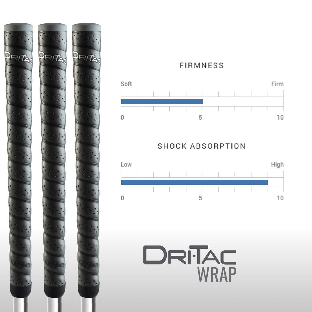 Winn Grips - DRI-TAC Wrap Oversize Golf Grip - Dark Gray