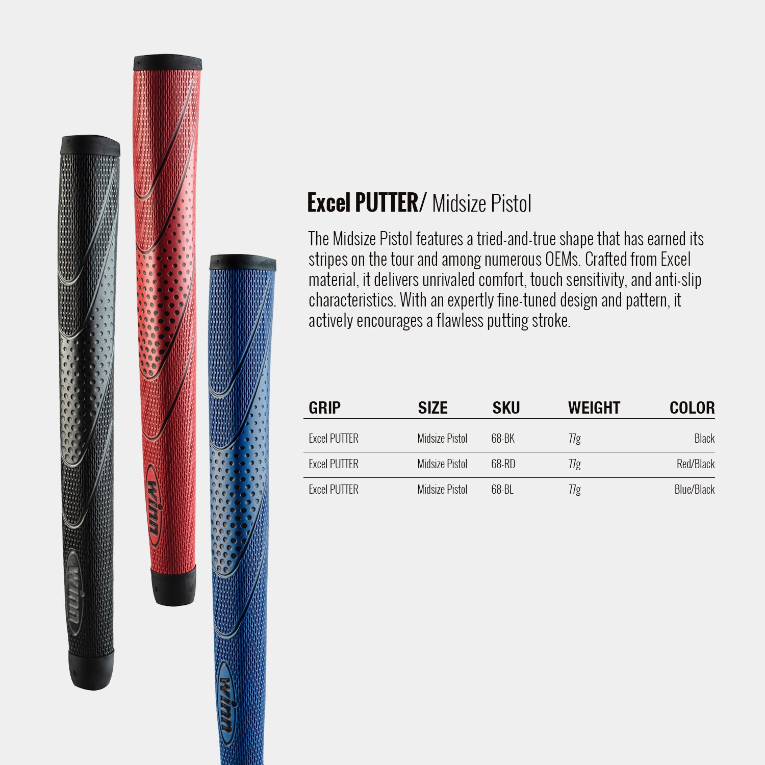 Excel PUTTER Winn Grips® Official Online Store